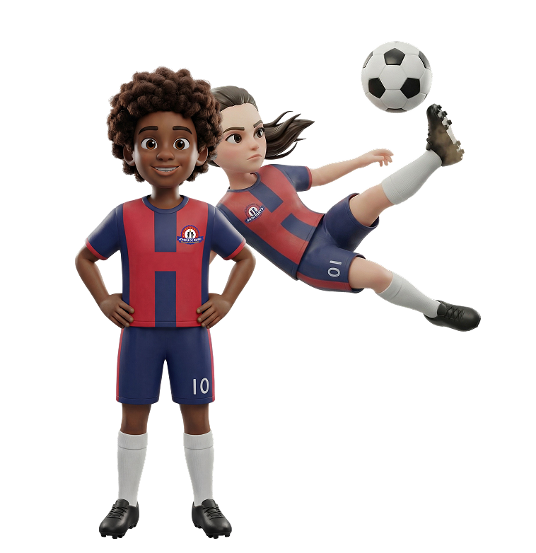 Meninos jogando futebol